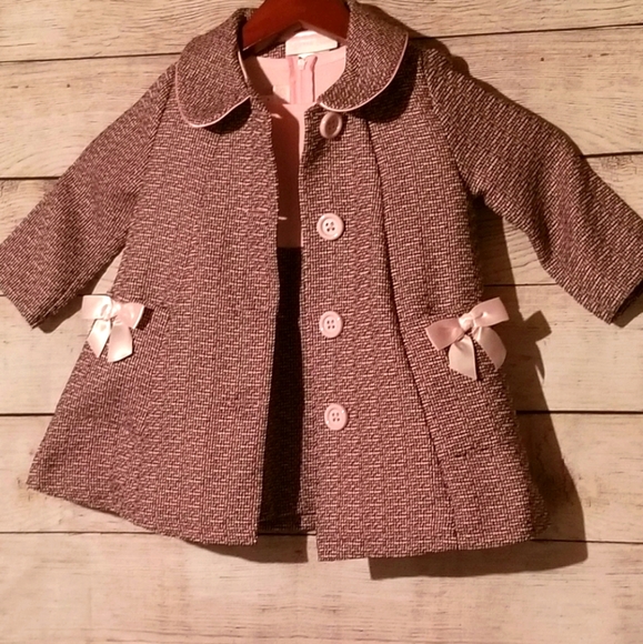 Bonnie Baby 18 month girls dress and jacket pink